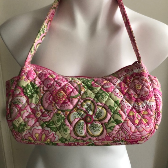 Vera Bradley small pink petal Maggie bag purse - Picture 2 of 8